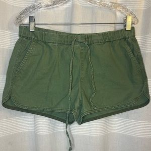 Woman’s j crew draw string elastic waist pull on linen blend shorts size small